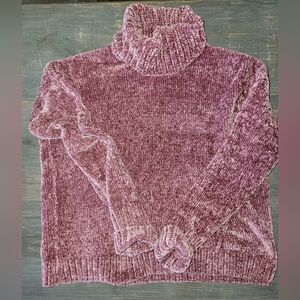 Pink Rose Soft Cozy Pink Cowl Turtleneck Sweater Small ❤️